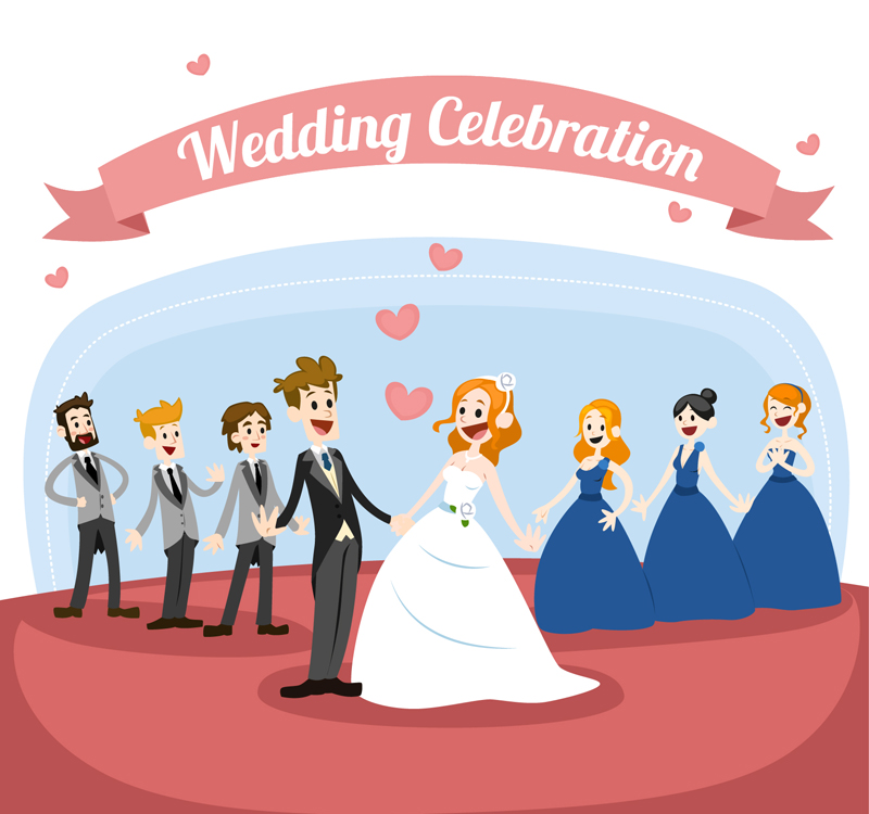 cartoon wedding couple vector material vector characters lazy gallery 14604354284kg8n